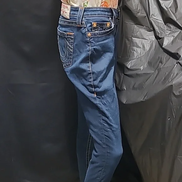 True Religion Dark Blue Curvy Skinny Old Jeans Size 11 - Picture 4 of 12